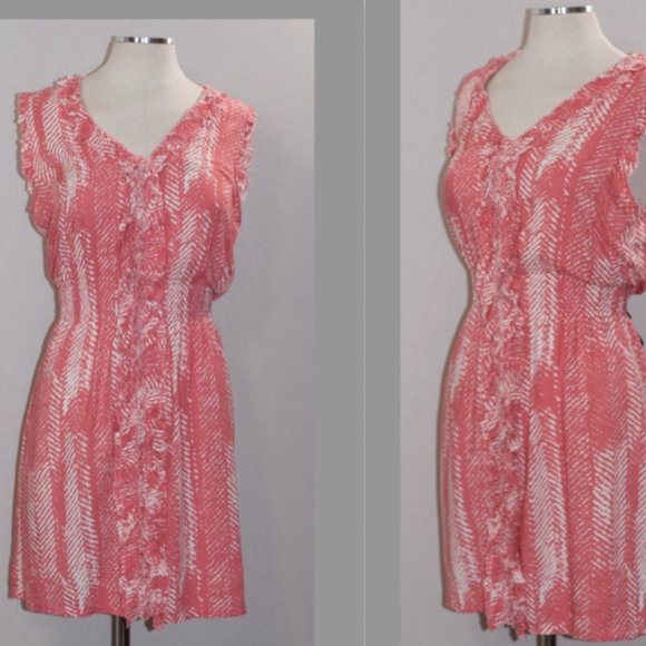 THML Pink & White Cotton Dress - Picture 7 of 11